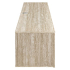 Modway Terra 71" Wall-Mounted TV Stand - Travertine-4 Doors and Shelves