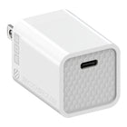 Scosche Power Delivery 30W USB-C GaN Tech Fast Charging Wall Adapter with Folding Plugs - White-USB-C Port Features PD fast charging for all devices, plus enhanced support for Samsung Super Fast charging