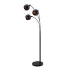 Monarch Specialties 9648 71"H Floor Lamp - Black Metal/Contemporary-This 71"H floor lamp features a chic black metal finish that blends effortlessly with any decor, making it a versatile accent for living rooms, bedrooms, or offices