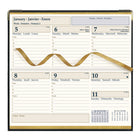 Brownline 2026 Executive Weekly Pocket Planner Sewn Binding - 6-7/8" x 3-3/16" - Assorted Colours - Trilingual-Gilded page edges, gold corners and ribbon bookmark