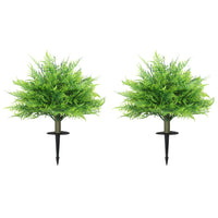 HOMCOM 23.6" Artificial UV-Resistant Boston Ferns - Green-Enjoy lush greenery all year with UV-resistant design for outdoor use 