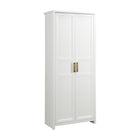 Sauder Storage Cabinet - White-Multi-room storage: This functional cabinet can meet your storage needs in a variety of rooms – living room, office, kitchen, or utility