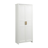 Sauder Storage Cabinet - White-Multi-room storage: This functional cabinet can meet your storage needs in a variety of rooms – living room, office, kitchen, or utility