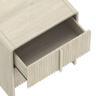 Manhattan Comfort Novara 22" Contemporary 2-Drawer Nightstand - Whitewashed Oak-Two Storage Drawers: Provides convenient, enclosed space to keep bedside essentials neatly organized