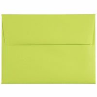 JAM Paper A6 Coloured Invitation Envelopes - 4.75 x 6.5 - Ultra Lime Green - 50 Pack-These envelopes are perfect to use for sending invitations, greeting cards, RSVP's, thank you cards, gifts for birthdays, graduations, holidays and more