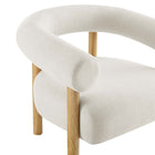 Modway Sable Upholstered Fabric Armchair - Ivory Natural-8