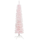 HOMCOM 5' Artificial Christmas Tree with Realistic Branches - Pink-Lush with tips that provide a healthy, natural look 