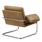 Modway Ansel Vegan Leather Accent Chair - Toast-Non-Marking Foot Pins