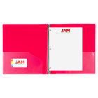 JAM Paper Plastic 0.5" 3-Ring Binder - Fuchsia Pink-Quantity: Sold Individually | Made to be long lasting and resist tearing or bending, easy to clean.