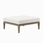 Modway Northlake Outdoor Patio Teak Ottoman - Weathered Grey-Sturdy Teak Wood Construction