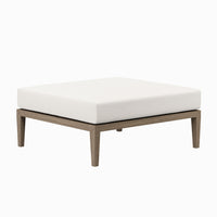 Modway Northlake Outdoor Patio Teak Ottoman - Weathered Grey-Sturdy Teak Wood Construction