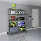 Seville Classics 5-Tier Steel Wire Shelving Rack - 60" L x 24" W x 72" H - Chrome-Shelves adjust at 1" increments