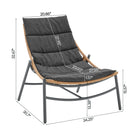 Manhattan Comfort Sunset Modern 3-Piece Patio Conversation Set - Grey-Made of High Quality Water Proof Fabric with a UV Resistant Coating