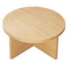 Modway Silas Round Wood Coffee Table - Natural-Assembly Required