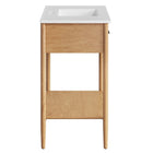 Modway Zaire 36" Bathroom Vanity - Natural/White-Ceramic Sink Basin