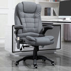 Vinsetto Massage Office Chair with 6-Point Vibration - Grey-High-back line design with thick padding, provides extra comfort