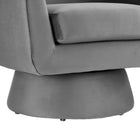 Modway Astral Performance Velvet Fabric and Wood Swivel Chair - Grey-8