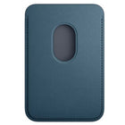 Apple FineWoven Wallet with MagSafe for iPhone - Pacific Blue-The wallet features strong built-in magnets that allow it to effortlessly snap into place on the back of your iPhone