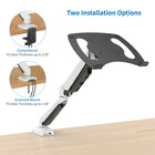ShoppingAll SA-GM212U+D15 Adjustable Laptop Mount Stand for Laptops Up to 17" - White-Features one USB 3.0 Port and one audio port on the base for quick access to flash drives, and convenient for charging your devices.