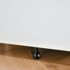 Vinsetto 2-Drawer Letter/A4 Filing Cabinet with Wheels Lockable - White-Fully assembled, only the wheels need to be installed