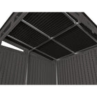 Suncast Modernist Storage Shed - 7' x 7' - Peppercorn/Black-Low maintenance, easy to clean and maintain.