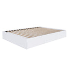 Nexera 3-Drawer Storage Bed Frame - Full Size - White-3 drawers mounted on metal slides that can be installed on the left or the right side of the bed, at your convenience
