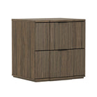 Manhattan Comfort Clive 22" Mid-Century Modern 2-Drawer Nightstand - Walnut and Gold-10
