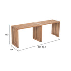 Zuo Riviera Extendable Bench - Natural - Set of 2-8