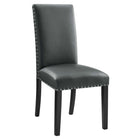 Modway Parcel Dining Faux Leather Side Chair - Grey-Modern Accent Chair