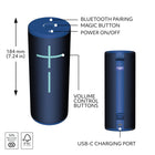 Ultimate Ears BOOM 4 Portable Waterproof Bluetooth Speaker - Blue-Extremely Wireless: With 45 meters (147 feet) of range, you can walk away from your BOOM 4 wireless speaker and keep the tunes comin’