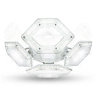Bell+Howell Quadburst 360 4-Panel Screw-In Shop Ceiling Light-Delivers 5500 lumens of warm white light from 384 LED lights to brighten garages, shop areas, basements, closets, attics, and more
