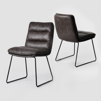 Homy Casa Upholstered Guest/Reception Chairs - Distressed Grey Suede Fabric - 2 Pack-Versatile Seating: Suitable for reception areas, waiting spaces, private offices, consultation areas, and small meeting rooms