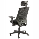 Nightingale Bless Mesh Back With Headrest & Upholstered Seat Chair - Black-4-way height and width adjustable arms with arm pad front and back adjustment and arm pivot adjustment for full-range movement