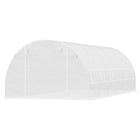 Outsunny Large Walk in Tunnel Greenhouse - Premium Steel Frame - 26' x 10' x 6.6'- Portable greenhouse is composed of solid high-quality PE mesh fabric
 