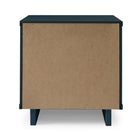 Manhattan Comfort Granville 18.11" Modern 1-Drawer Nightstand - Midnight Blue-15.16" L x 18.11" W x 19.49" H