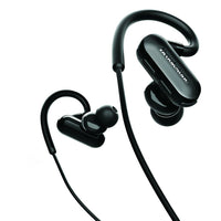 Brookstone AirFlex Athletic Wireless Bluetooth Headphones - Black-Comfort-fit non-slip ear hooks are perfect for any exercise