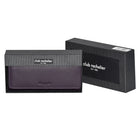 Club Rochelier Ladies Clutch Wallet with Checkbook & Gusset - Plum-2 Gusset pockets