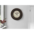 Monarch Specialties Clocks 20" Round Wall Antique Brown -Durable and thick, accented plastic frame with a protective glass surface creates a timeless, transitional look