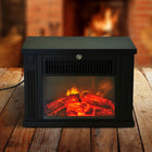 HOMCOM 14" 1000W Freestanding Electric Fireplace Heater - Black-Two heat settings: 500W/1000W 