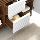 Modway Render 48" Double Sink Compatible Bathroom Vanity Cabinet - White/Walnut-Full-Extension Drawers