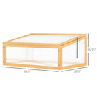 Outsunny Wooden Cold Frame Greenhouse with Openable Top- Clear polycarbonate panels allow maximum light transmission while retaining  heat
 