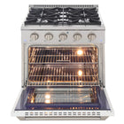 Kucht 30" KDF Series Pro Style Propane Gas Dual Fuel Range - Stainless Steel/White-Product dimensions 27.75" L x 30" W x 36" H