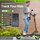 Gyrocopters Plaid 3.0 Electric Scooter for Adults & Teens - Speed 45 kmph Range 45 km - APP - Black-Safety: UL 2272 Approved