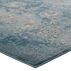 Modway Cynara Distressed Floral Vintage Medallion Area Rug - 5 ft W x 8 ft L - Silver Blue Teal/Beige-High Density / Machine-Woven