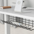 ShoppingAll Under Desk Cable Management Organizer Sturdy Metal Cable Tray - Black - 2 Pack-4