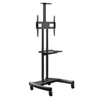 Rocelco VSTC Standard Flat-Panel TV Cart, Black-This rugged, great looking Flat Panel Cart may be used for many applications including Boardroom, Conferences, Presentations, Educational, Mobile Kiosk and Digital Signage.