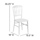 Flash Furniture HERCULES Series Resin Stacking Napoleon Chair - White-Ships Fully Assembled