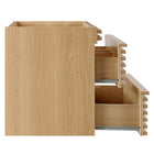 Modway Render 30" Wall-Mount Bathroom Vanity Cabinet - Oak-Sink Basin and Fixtures Not Included