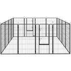 PawHut 16-Panel Dog Playpen with Strap for Large Dogs - 47" H-Sixteen panels are configured into various shapes for versatile setups