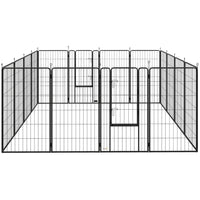 PawHut 16-Panel Dog Playpen with Strap for Large Dogs - 47" H-Sixteen panels are configured into various shapes for versatile setups
